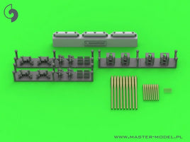 1/350 Master Model French Light Cruiser Marseillaise armament - 152mm (9pcs), 90mm (8pcs), 13,2mm (8pcs) barrels with resin mounts (for Trumpeter kit)