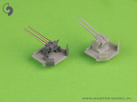 1/350 Master Model French Light Cruiser Marseillaise armament - 152mm (9pcs), 90mm (8pcs), 13,2mm (8pcs) barrels with resin mounts (for Trumpeter kit)