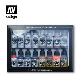 Vallejo Model Air Set of 16 Metallic Effects 17ml 71181