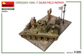 1/35 Miniart Dresden 1945. T-34/85 FIELD REPAIR. BIG SET