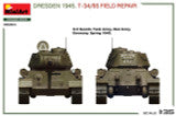 1/35 Miniart Dresden 1945. T-34/85 FIELD REPAIR. BIG SET