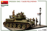 1/35 Miniart Dresden 1945. T-34/85 FIELD REPAIR. BIG SET