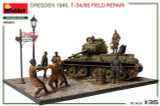 1/35 Miniart Dresden 1945. T-34/85 FIELD REPAIR. BIG SET
