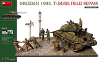 1/35 Miniart Dresden 1945. T-34/85 FIELD REPAIR. BIG SET