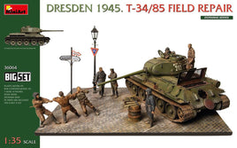 1/35 Miniart Dresden 1945. T-34/85 FIELD REPAIR. BIG SET