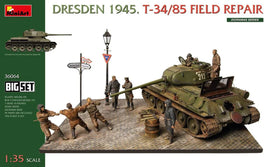 1/35 Miniart Dresden 1945. T-34/85 FIELD REPAIR. BIG SET