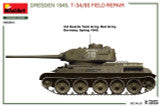 1/35 Miniart Dresden 1945. T-34/85 FIELD REPAIR. BIG SET