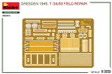 1/35 Miniart Dresden 1945. T-34/85 FIELD REPAIR. BIG SET