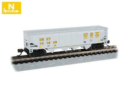 N Bachmann 40’ Quad Hopper - CSX #141946 (Gray & Yellow) 73351 - MPM Hobbies