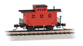 N Bachmann Painted, Unlettered Red - Old Time Bobber Caboose 15758 - MPM Hobbies