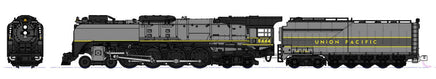 N Kato 4-8-4 FEF-3 Union Pacific #8444 - Greyhound version w/ Pre-installed ESU Loksound Sound DCC 1260403L - MPM Hobbies