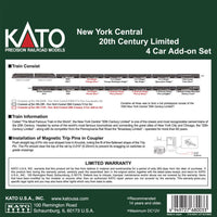 N Kato New York Central "20th Century Limited" 4-Car Set 1067130 - MPM Hobbies