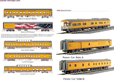 N Kato Union Pacific Excursion Train 7-Car Set (pre-installed lighting) 1060861 - MPM Hobbies