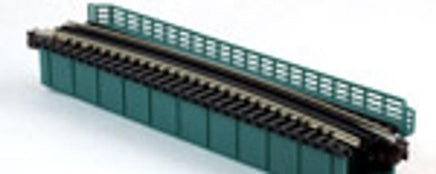 N Kato Unitrack Curved Deck Girder Bridge, Green - 481mm (19") Radius 15º-20471 - MPM Hobbies