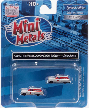 N Scale Classic Metal Works 1953 Ford Ambulance (Pack of 2) 50435.