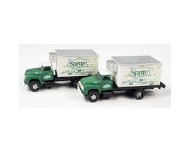 N Scale Classic Metal Works 1954 Ford Refrigerated Box Trucks, Sprite (2) 50439.