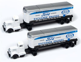 N Scale Classic Metal Works White WC22 Tractor with 32' Aerovan Trailer (2) 51189 - MPM Hobbies