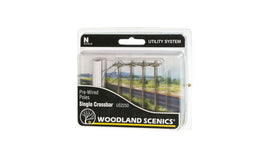 N Woodland Pre-Wired Poles - Single Crossbar 2250 - MPM Hobbies