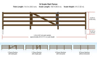 N Woodland Rail Fence 2992 - MPM Hobbies