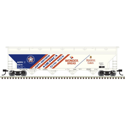 N Atlas Trainman 5250 Covered Hopper Wonder Bread Bicentennial [ACFX] #56670