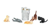 O Scale Bachmann Cats with Garbage Can 33157 - MPM Hobbies