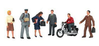 O Scale Bachmann City People with Motorcycle 33151 - MPM Hobbies
