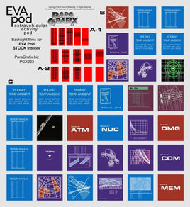 Paragrafix EVA Pod Backlit Display Screens for Moebius Kit