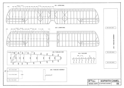  1/16 Model Shipways Sopwith Camel WWI Plane Wood & Metal Model Kit - 1030