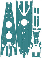 1/200 Pontos Model USS BB-61 Iowa Wooden deck 20B 1944 (20B Deck Blue)
