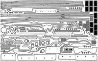 1/200 Pontos Model USS BB-61 Iowa Wooden deck 20B 1944 (20B Deck Blue)