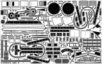 1/200 Pontos Model USS BB-63 Missouri 1945 Detail up set (No wooden deck)
