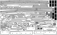 1/200 Pontos Model USS BB-63 Missouri 1945 Detail up set (No wooden deck)