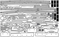 1/200 Pontos Model USS BB-61 Iowa 1944 Detail up set (20B Deck Blue deck)