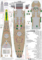 1/200 Pontos Model USS BB-61 Iowa 1944 Detail up set (20B Deck Blue deck)