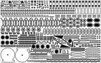 1/200 Pontos Model USS BB-61 Iowa 1944 Detail up set (20B Deck Blue deck)