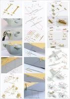 1/200 Pontos Model USS BB-61 Iowa 1944 Detail up set (20B Deck Blue deck)