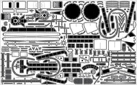 1/200 Pontos Model USS BB-61 Iowa 1944 Detail up set (20B Deck Blue deck)