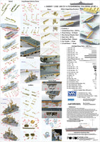 1/350 Pontos Model USS CV-14 Ticonderoga 1944 Detail up set
