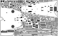 1/350 Pontos Model USS BB-59 Massachusetts 1945 Detail up set (20B Deck Blue)
