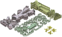 1/350 Pontos Model USS BB-59 Massachusetts 1945 Detail up set (20B Deck Blue)