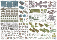 1/350 Pontos Model USS BB-59 Massachusetts 1945 Detail up set (Teak Tone)
