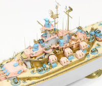 1/350 Pontos Model USS BB-59 Massachusetts 1945 Detail up set (Teak Tone)