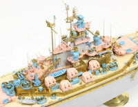 1/350 Pontos Model USS BB-59 Massachusetts 1945 Detail up set (Teak Tone)