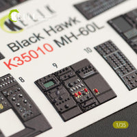 1/35 Kelik MH-60L Black Hawk interior 3D decals for Kitty Hawk kit