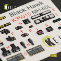 1/35 Kelik MH-60L Black Hawk interior 3D decals for Kitty Hawk kit