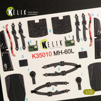 1/35 Kelik MH-60L Black Hawk interior 3D decals for Kitty Hawk kit