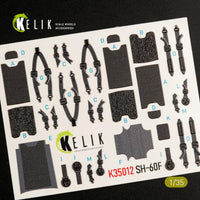 1/35 Kelik SH-60F Ocean Hawk interior 3D decals for Kitty Hawk kit