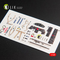 1/48 Kelik F-104G Starfighter late type interior 3D decals for Hasegawa kit
