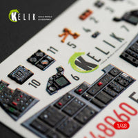 1/48 Kelik F-16E Desert Vipers Block 60 interior 3D decals for Kinetic kit