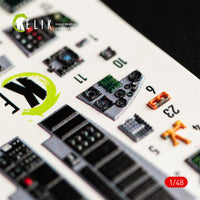 1/48 Kelik F-16F Desert Vipers Block 60 interior 3D decals for Kinetic kit